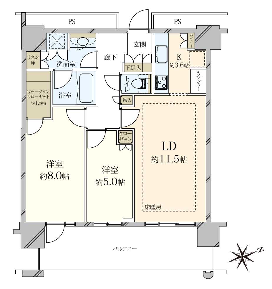 パークタワー品川ベイワードの間取図