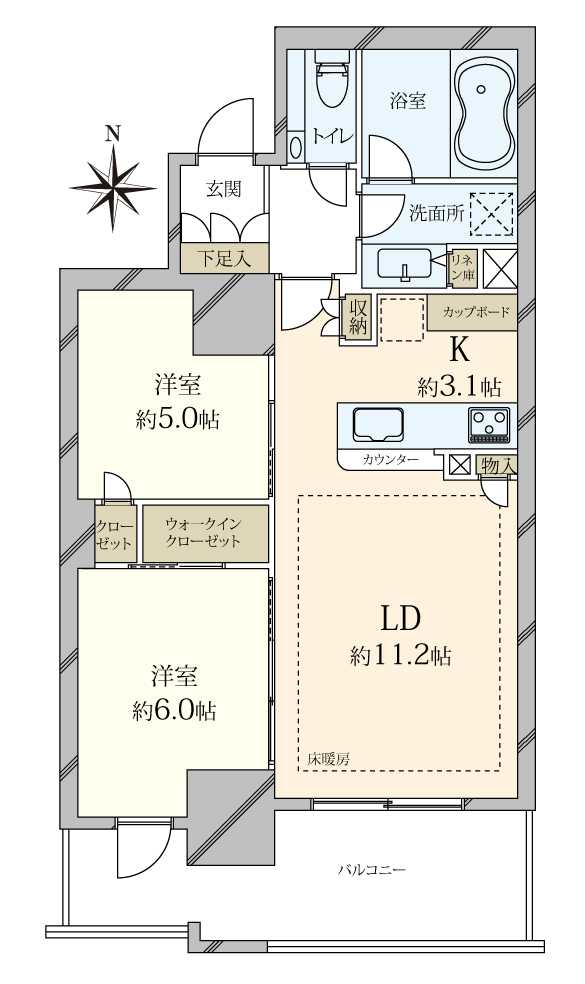 品川イーストシティタワーの間取図