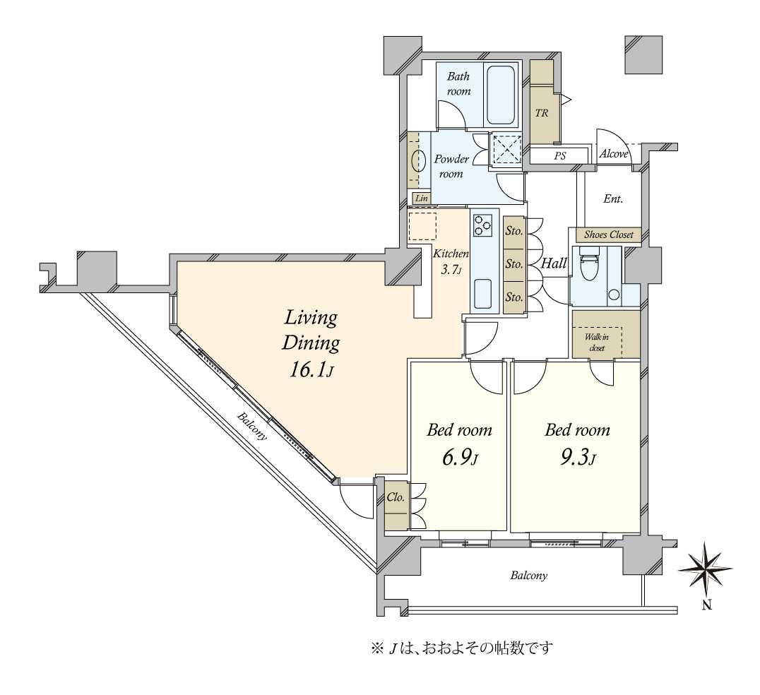 コスモポリス品川の間取図