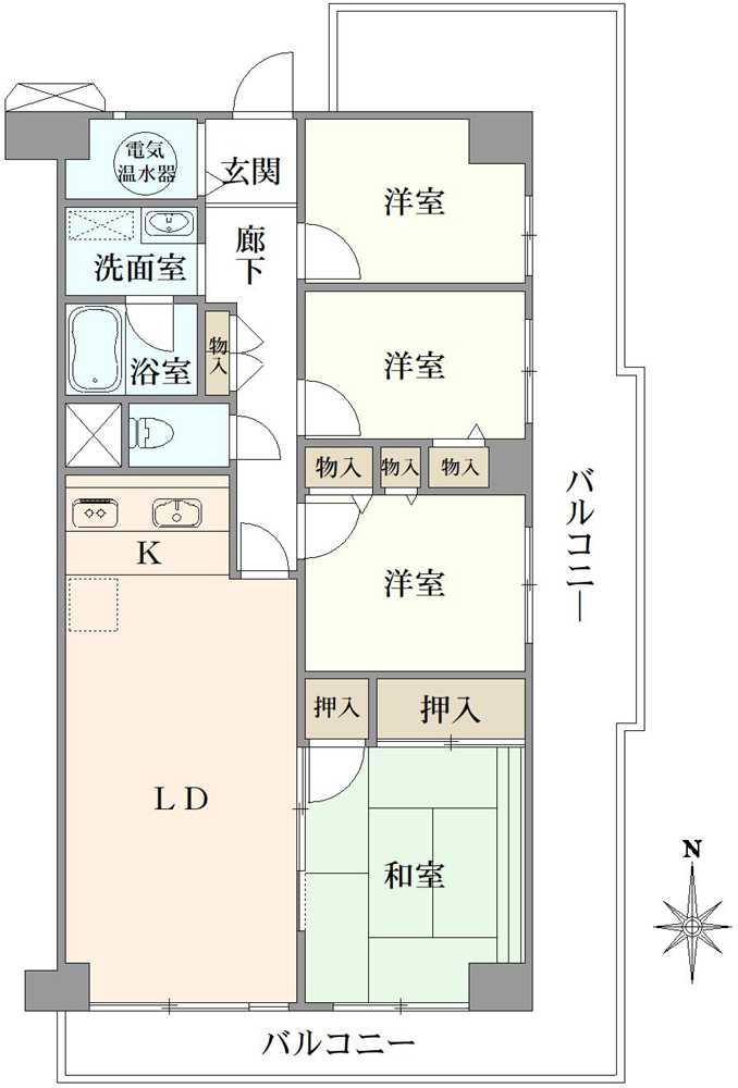 ネオコーポ北加賀屋の間取図