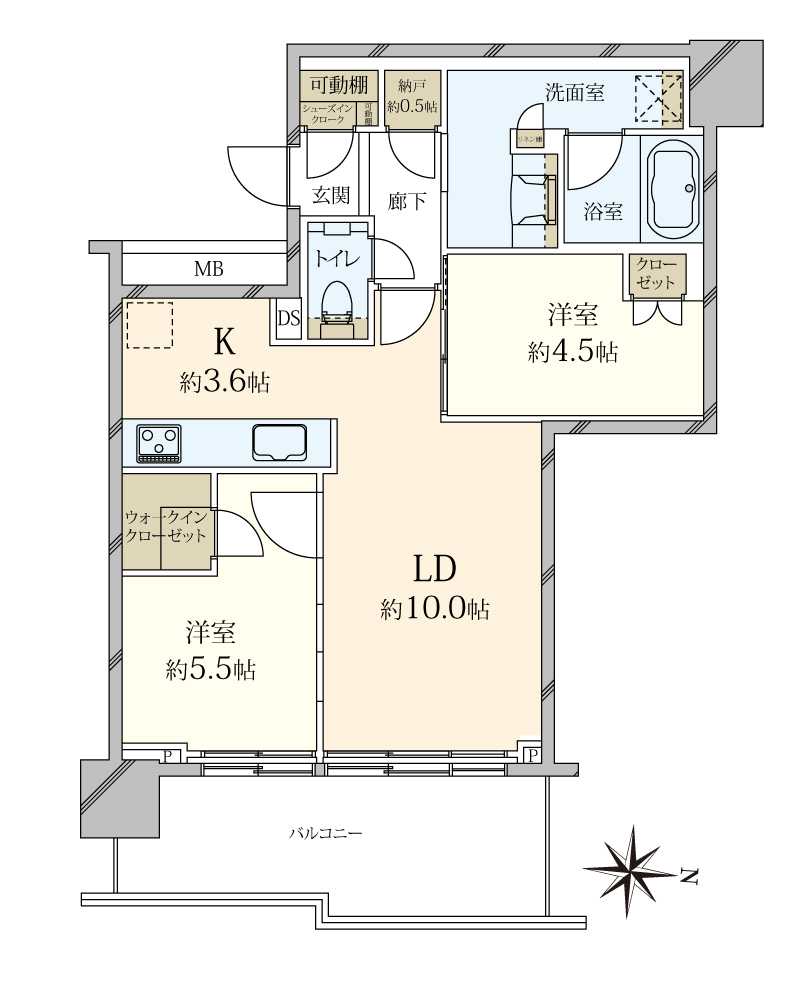 プラウドタワー亀戸クロスブライトタワーの間取図