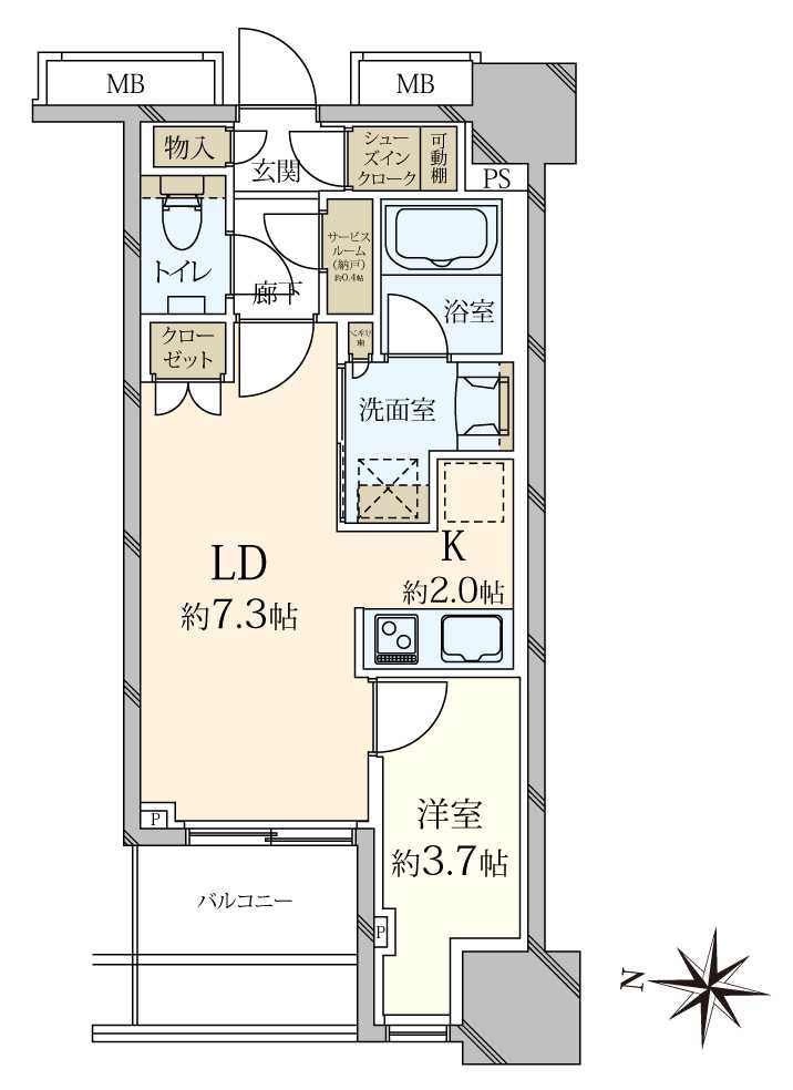 プラウドタワー亀戸クロスゲートタワーの間取図