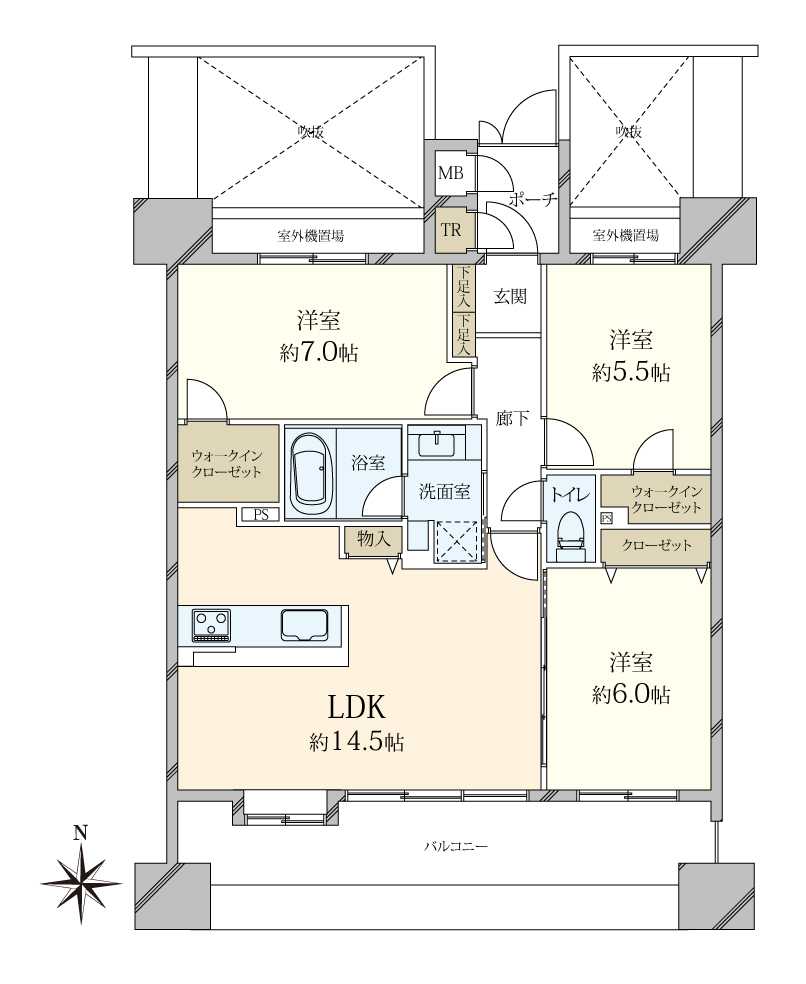 ブルージュ東大島の間取図