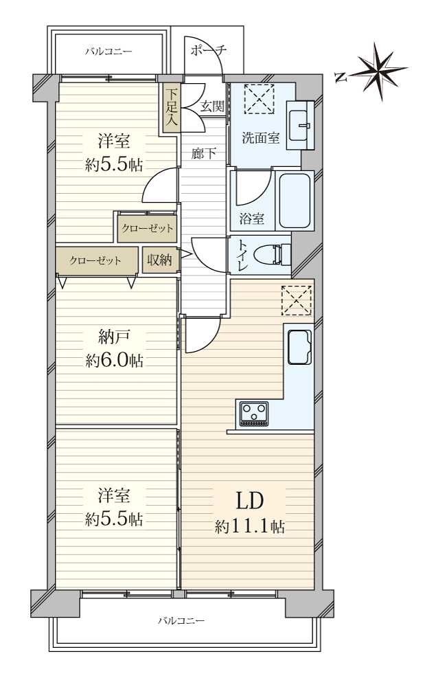 ツインシティ東砂アネックスの間取図