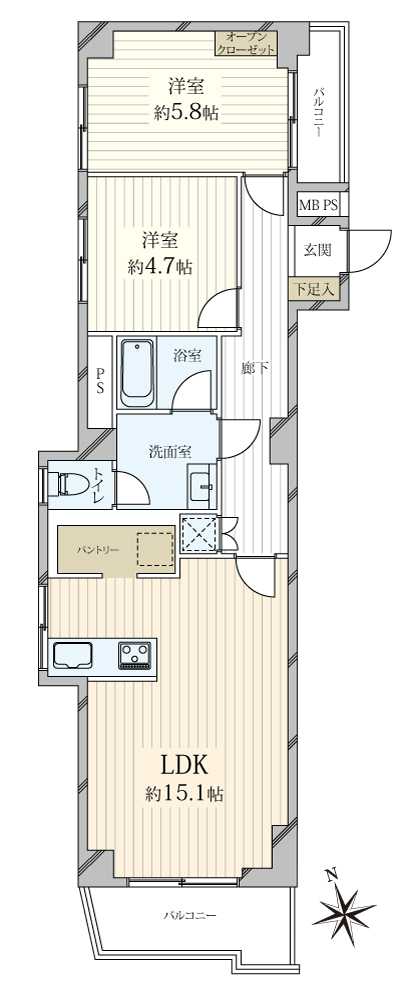 クレール亀戸の間取図