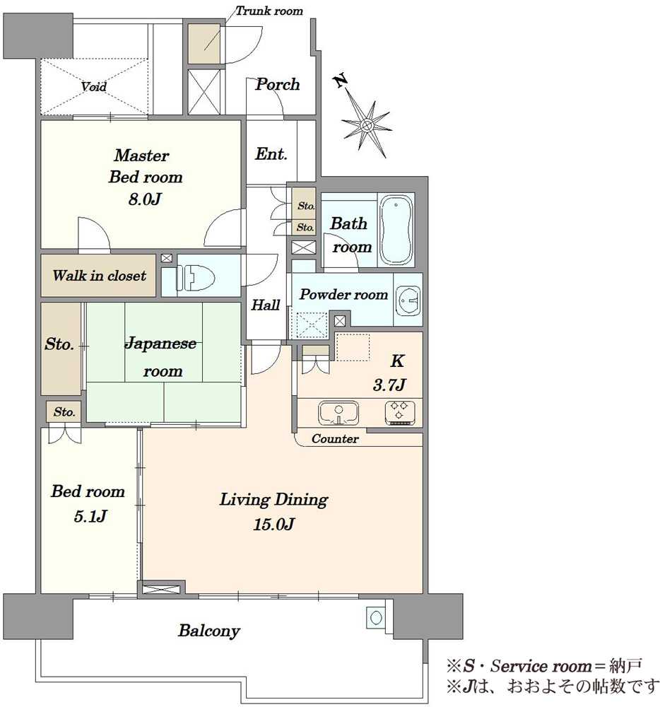 パティオス・グランアクシブ 1番館の間取図