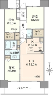 シティハウス浦和岸町の間取図