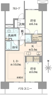 プラウド浦和東仲町ガーデンの間取図