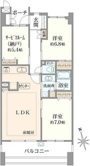 ローレルコート川口の間取図