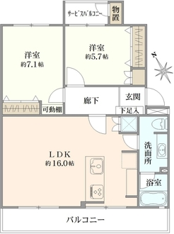 西船橋グリーンハイツ3号棟の間取図