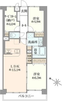ライオンズマンション津田沼第2の間取図