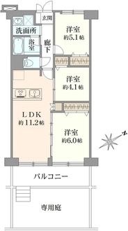 ルネ西船橋2号棟の間取図