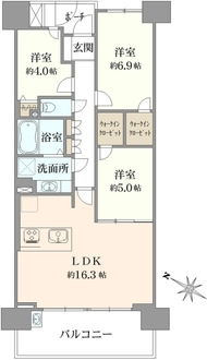 パークホームズ稲毛海岸ラコリエルの間取図