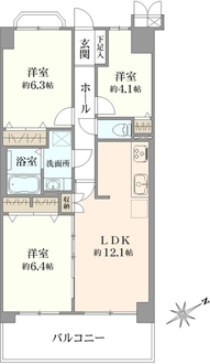 西船橋リリエンハイム弐番館の間取図