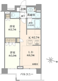 オープンレジデンシア千川の間取図