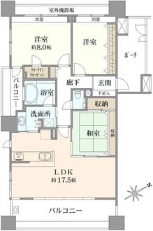 ライオンズ相模大野ステーションエアリスタの間取図