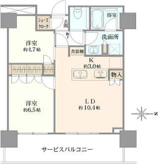 THE YOKOHAMA FRONT　の間取図