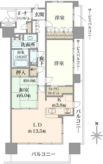 フォレシアムコンフォートタワーの間取図