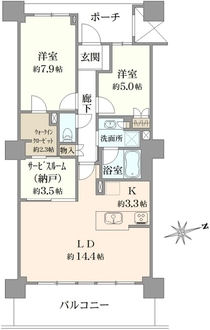 コットンハーバータワーズベイウエストの間取図
