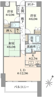 グレーシア鵠沼の間取図
