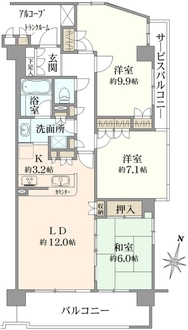 グランシーナ田無エアマークスの間取図