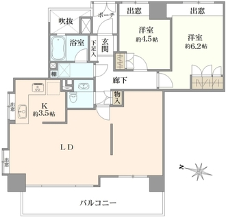 つつじヶ丘シティタワーの間取図