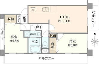 下井草マイコーポの間取図