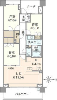 プラウドシティ阿佐ヶ谷フォレストB-4棟の間取図