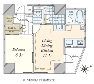 ディアクオーレ白金高輪の間取図