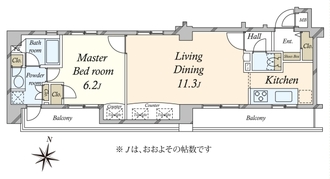 東急ドエル・アルス麻布十番の間取図