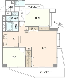 ライオンズマンション砧公園第2の間取図