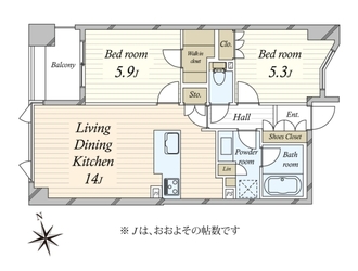 パークホームズセントラルシティ中央区湊の間取図