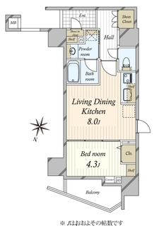 クレイシア・ヴァースクレイシアIDZ千代田岩本町の間取図