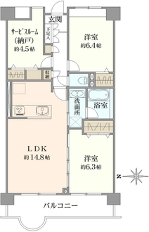 東急ドエルアルス多摩川の間取図