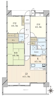 コート甲子園南3番館の間取図