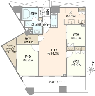 芝浦アイランドケープタワーの間取図