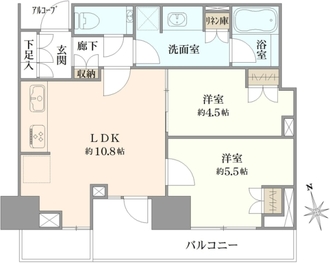 プラウドタワー芝浦の間取図