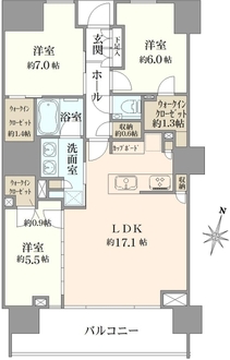 パークシティ高田馬場の間取図