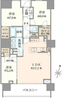 パークシティ高田馬場の間取図