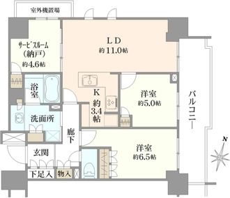 オープンレジデンシア亀有の間取図