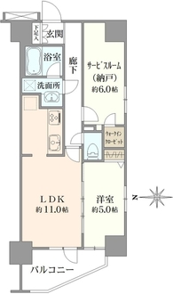 オスビタリテ谷在家の間取図