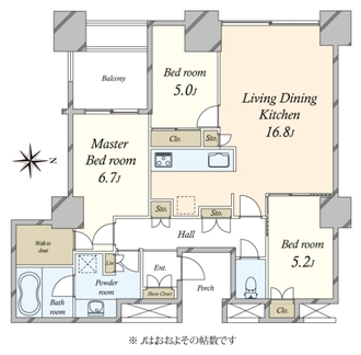 ワールドシティタワーズキャピタルタワーの間取図