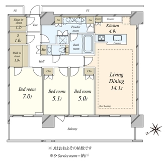 パークタワー品川ベイワードの間取図