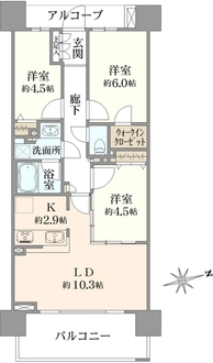 クレストフォルム東大島ブライトコートの間取図