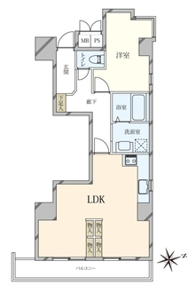 ライオンズマンション上六第三の間取図
