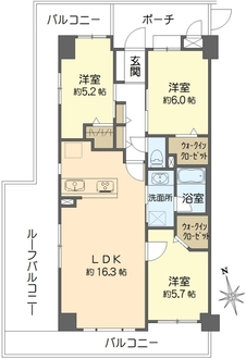 イトーピア北畠の間取図