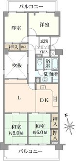 荘苑川原第二の間取図