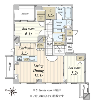 プラウド四谷大京町の間取図