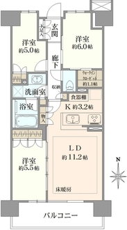 パークホームズ板橋蓮根二番街の間取図