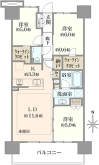 シティテラス浦和常盤の間取図